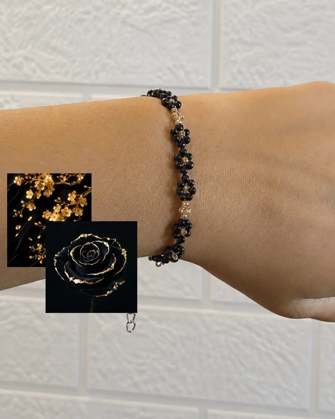 Black Rose Bracelet