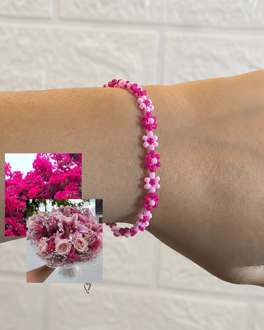 Dark Pink Bloom Bracelet