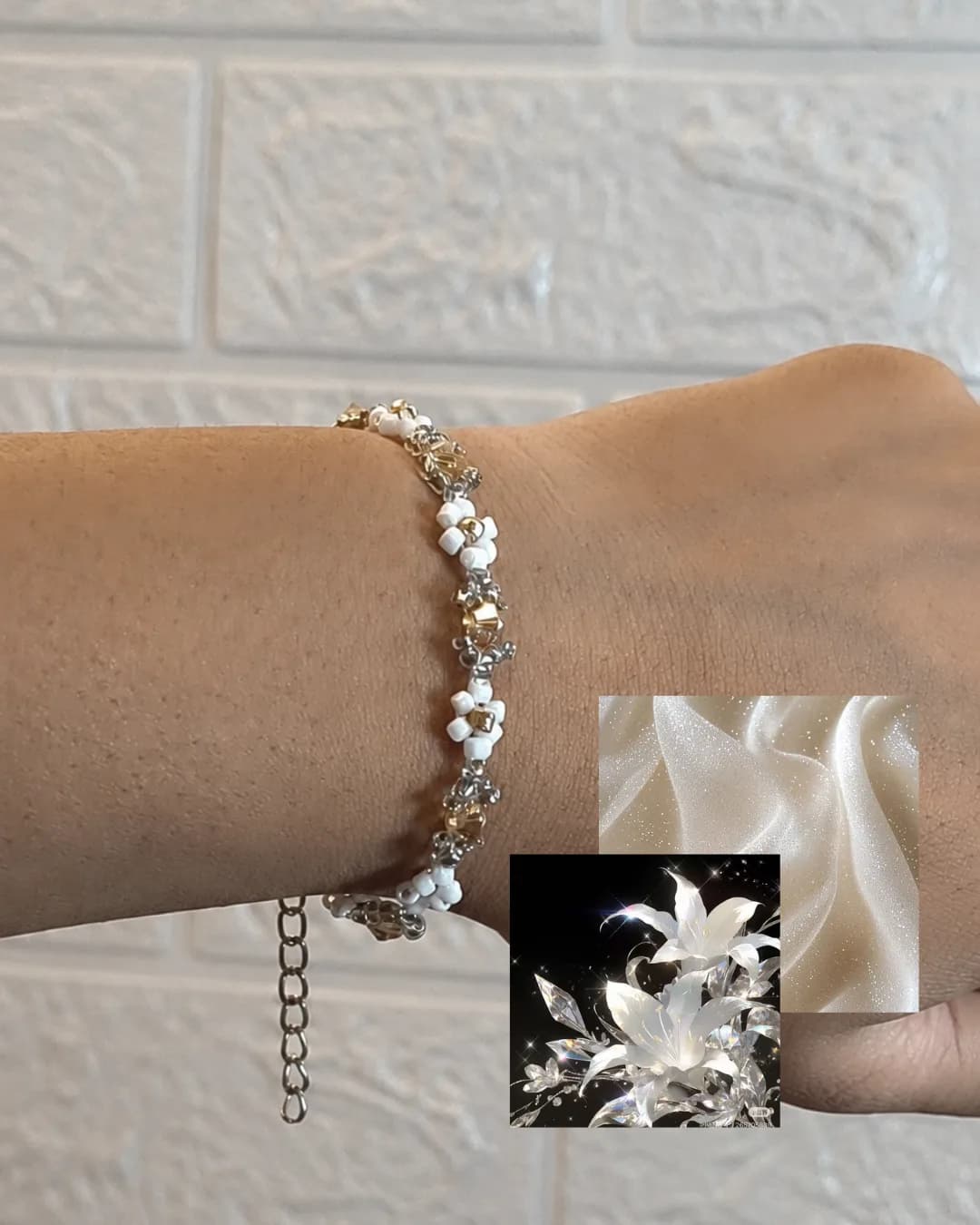 White Sparkling Crystal Bracelet